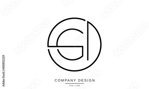GI, IG Abstract Letters Logo Monogram Design Symbol Icon Font