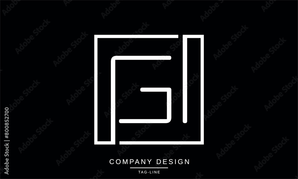 GI, IG Abstract Letters Logo Monogram Design Symbol Icon Font GI, IG Abstract Letters Logo Monogram Design Symbol Icon Font