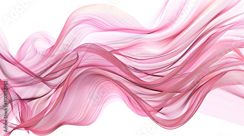 Soft blush pink lines intertwining delicately, representing elegance and tenderness, isolated on solid white background."