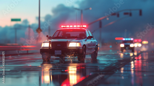Police Car in Patrol