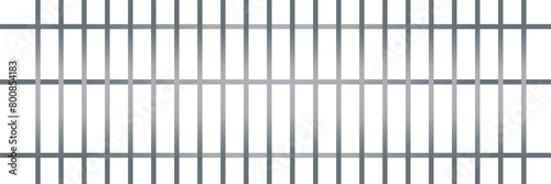 Set of realistic prison metal bars isolated on transparent background. Iron jail cage. Prison fence jail. Template design for criminal or sentence. Vector illustration photo
