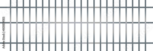 Set of realistic prison metal bars isolated on transparent background. Iron jail cage. Prison fence jail. Template design for criminal or sentence. Vector illustration