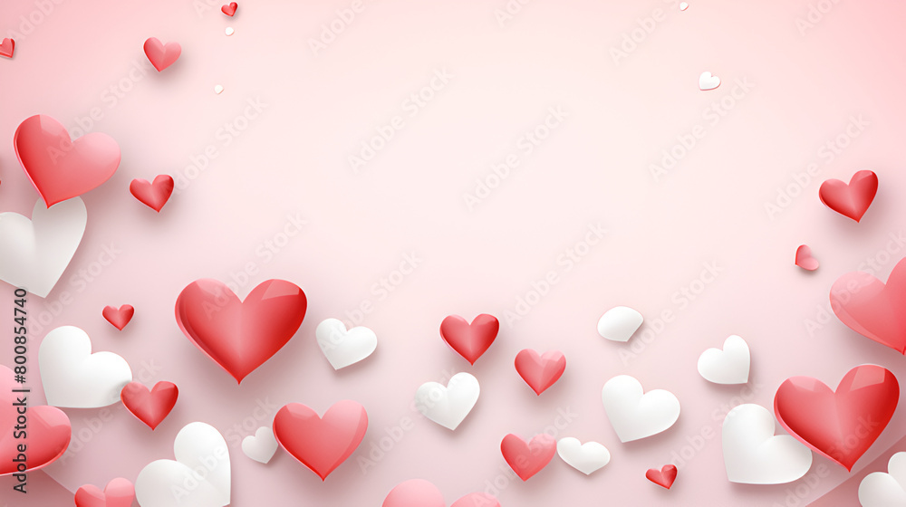 A Romantic Valentine's Day Background Brimming with Red Hearts Vector Illustration background
