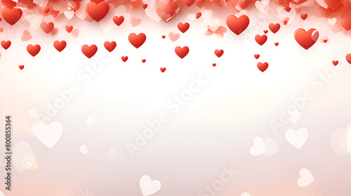 Valentine's day background with red hearts Vector illustration background 