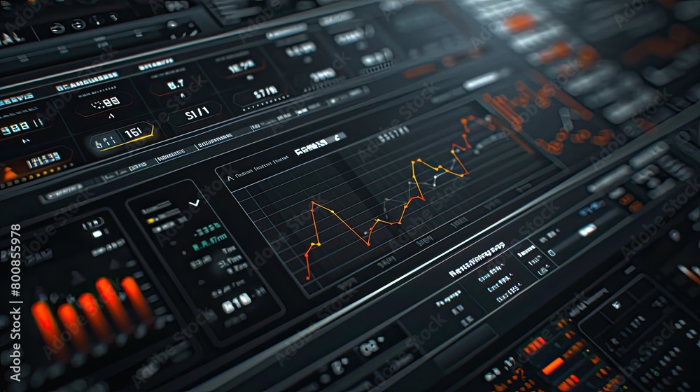 Futuristic dashboard. Futuristic dashboard.