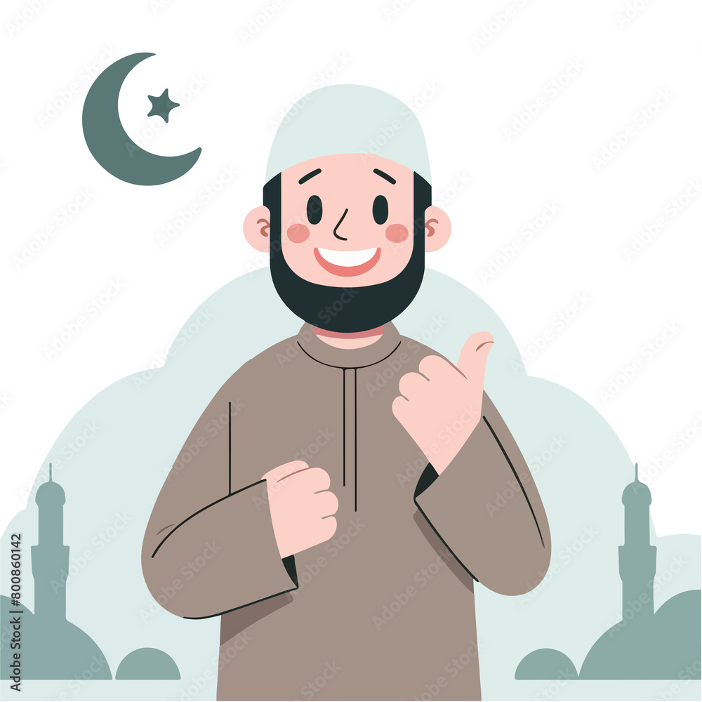 Cute moslem character