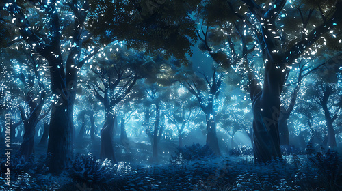 A night scene in a forest © muheeb