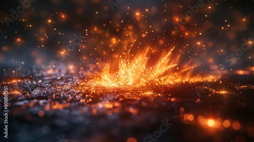 Fiery Sparks, inferno background