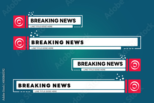 Lower Third Set for Breaking News, Entertainment or event. Live lower third.
