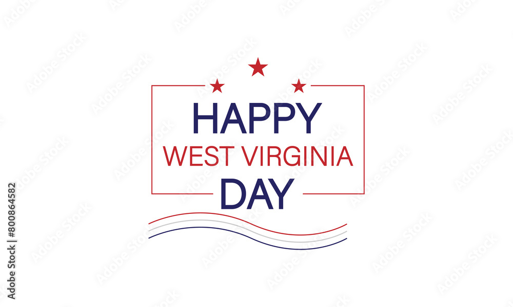 Celebration with Eye Catching Text Illustration for West Virginia Day