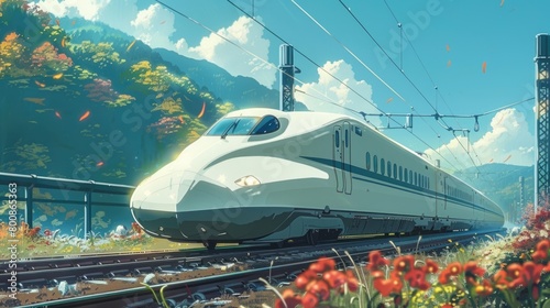 High-Speed Train Journey Anime