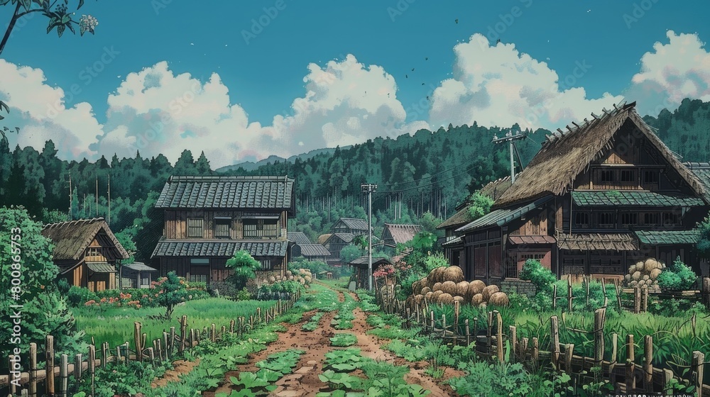Rural Village Harvest Anime