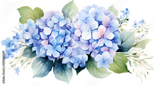 Digital vintage hydrangea floral bouquet abstract graphic poster web page PPT background