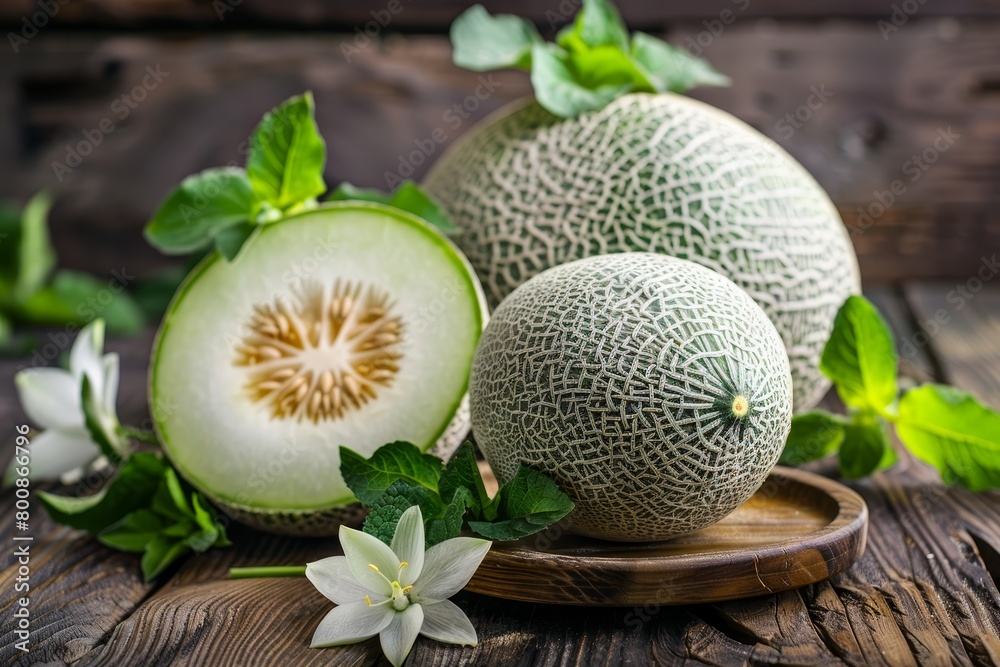 Fresh melon on table Fresh melon on table