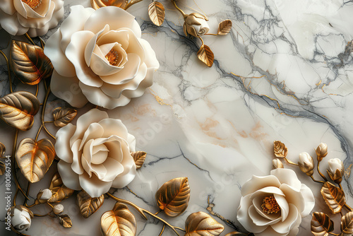Background with roses. Created with Ai