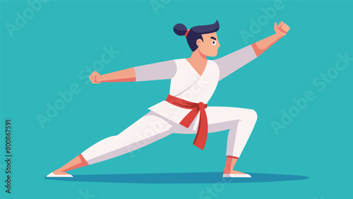 In an aerobic workout the martial artist focuses on longer sustained movements with controlled breathing such as a series of graceful forms.