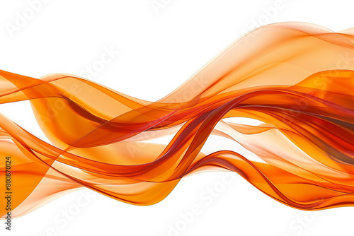 Burnt orange wave abstract, warm and smooth burnt orange wave flowing on a white backdrop.