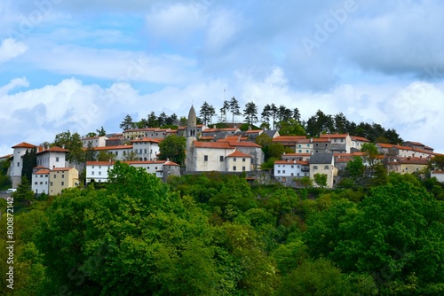 View of Štanjel village at Kras in Primorska, Slovenia photo