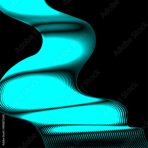 abstract background with glowing wave. Shiny moving lines design element. Modern purple blue gradient flowing wave lines. Futuristic technology concept. Vector illustration