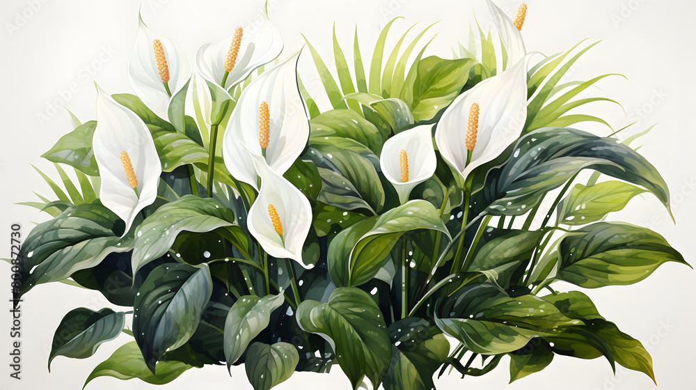 Peace Lily watercolor