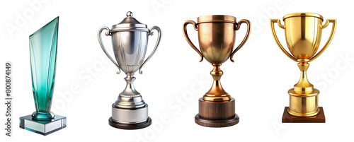 trophies isolated on transparent background