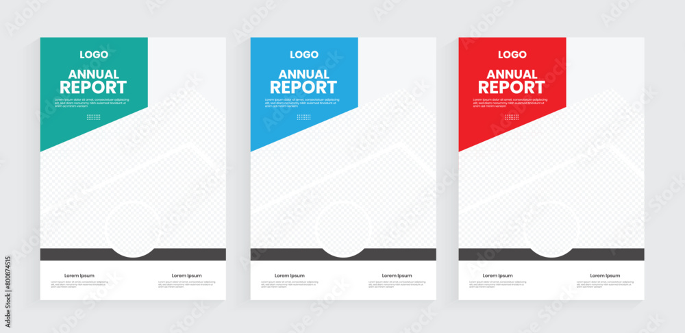 Annual report book cover design. Business a4 cover layout, brochure cover, and flyer layout template. Colorful handbook template, and company profile design.