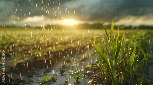 農作物は実りの雨によって成長する