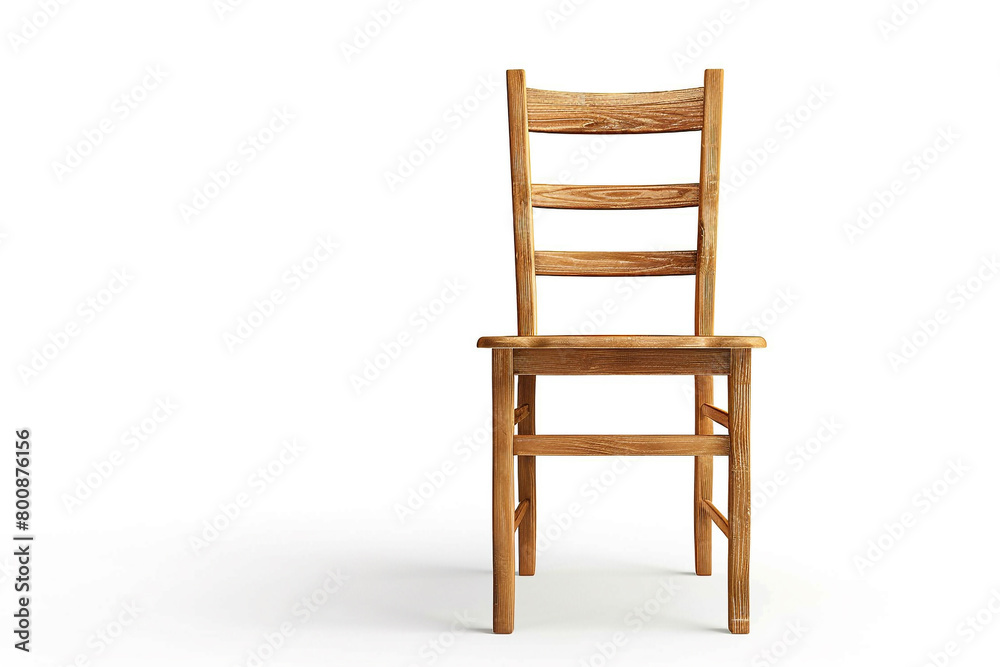 A modern ladderback chair isolated on solid white. A modern ladderback chair isolated on solid white.