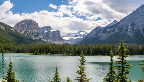 Banff National Park in Canada,majestic mountains, turquoise lakes, and abundant wildlife