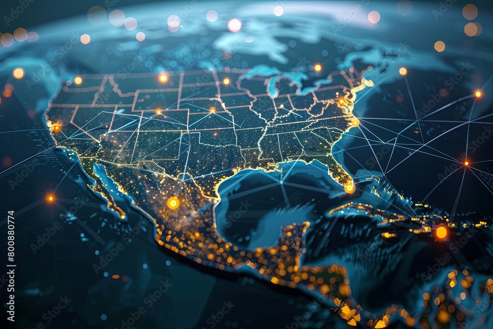 North America Network: Cyber Tech Connectivity in Digital Data Exchange