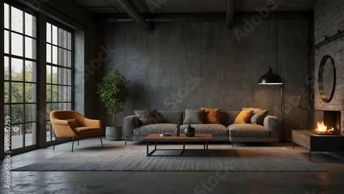Living Room with beautiful art, genartive AI © Ali