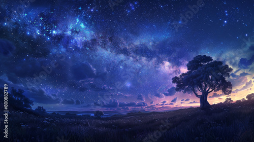 Radiant echoes of celestial whispers, painting the night sky with the dreams of a thousand distant worlds.