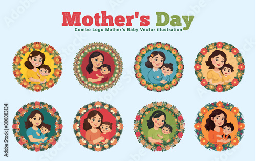 mother's day vector design. mother's day flat vector layout elemnet design