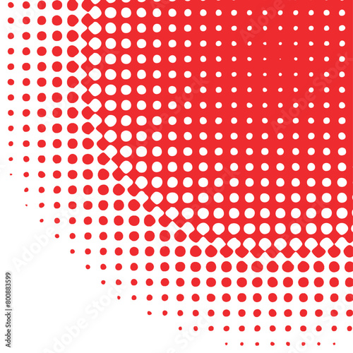 Bright polka dot pop art halftone pattern. Wide vector illustration 