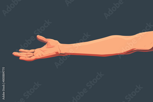 a simple flat illustration of an Arm, vector graphics