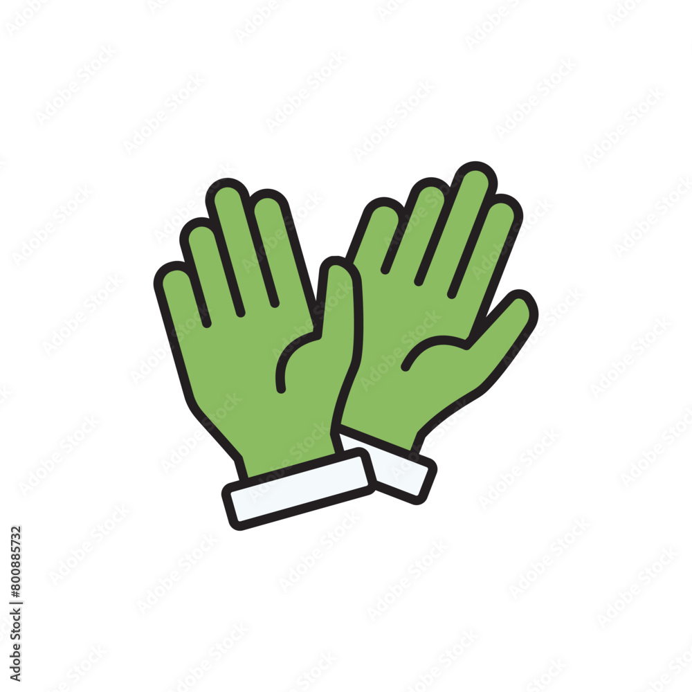 Fototapeta premium Gloves icon design with white background stock illustration