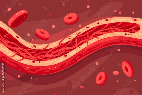 a simple flat illustration of an Artery, vector graphics