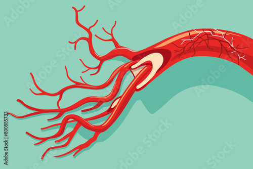 a simple flat illustration of an Artery, vector graphics