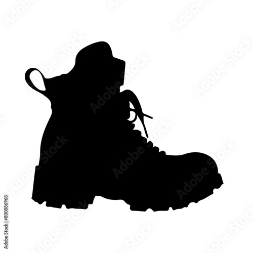Boots icon template black color editable