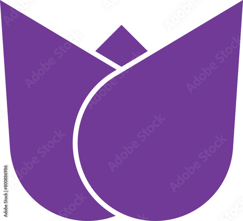 illustration of purple rose on the white background