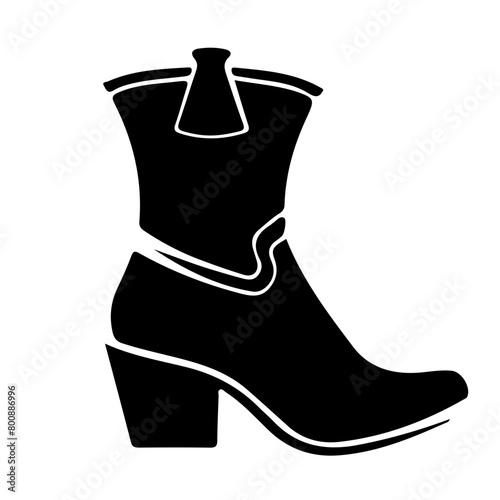 Boots icon template black color editable