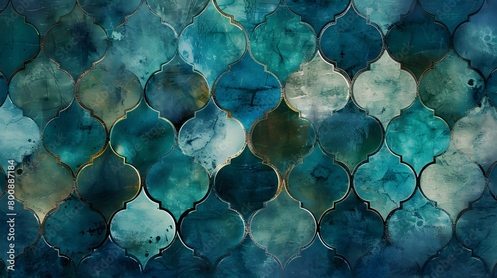 Moroccan Blue and Green Ceramic Mosaic Tiles. Marrakech Abstract Pattern. Vibrant Turquoise Wall Texture Background. Moroccan Blue and Green Ceramic Mosaic Tiles. Marrakech Abstract Pattern. Vibrant Turquoise Wall Texture Background.