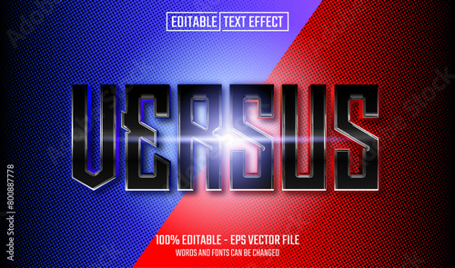 versus editable text effect