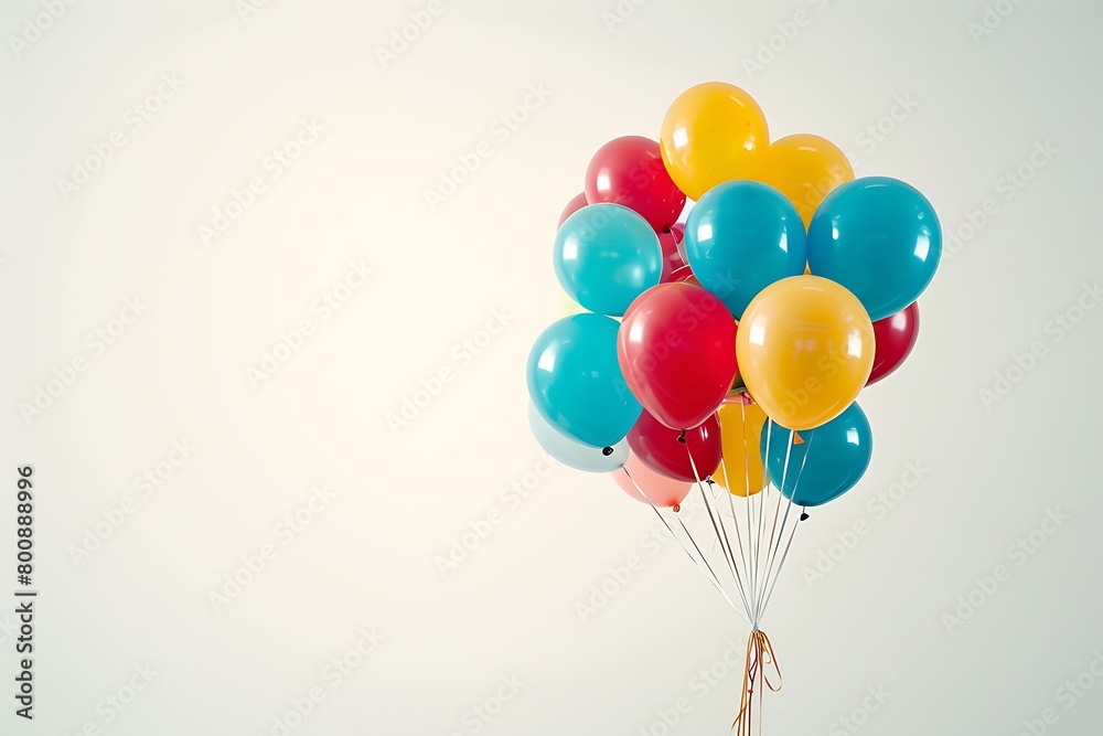 colorful balloons isolated on a white background 