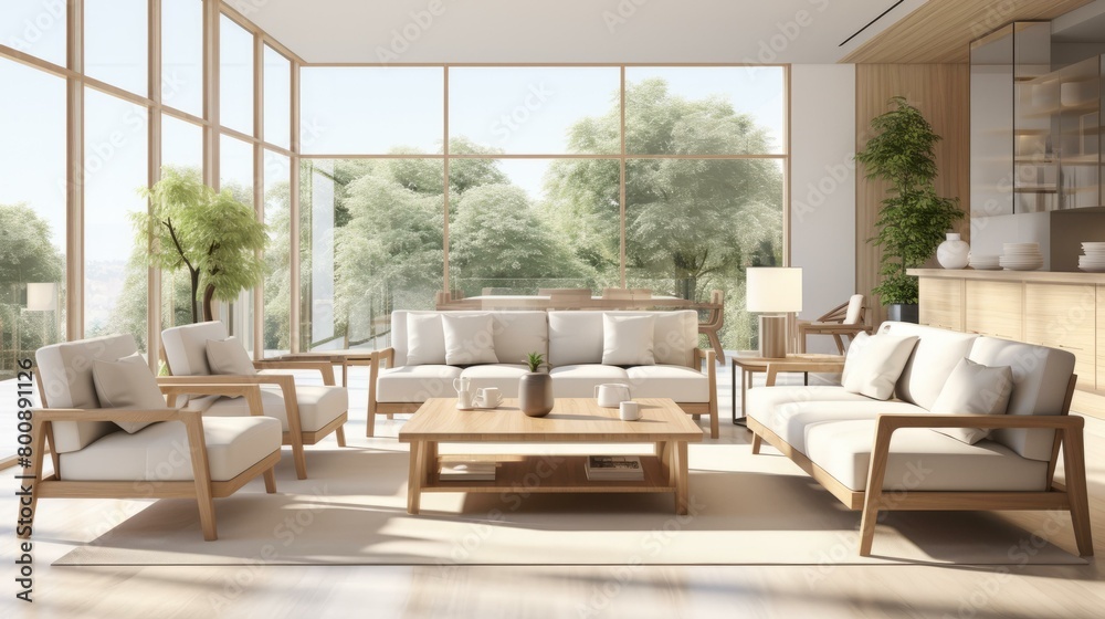 Bright and Airy Living Room With Natural Elements