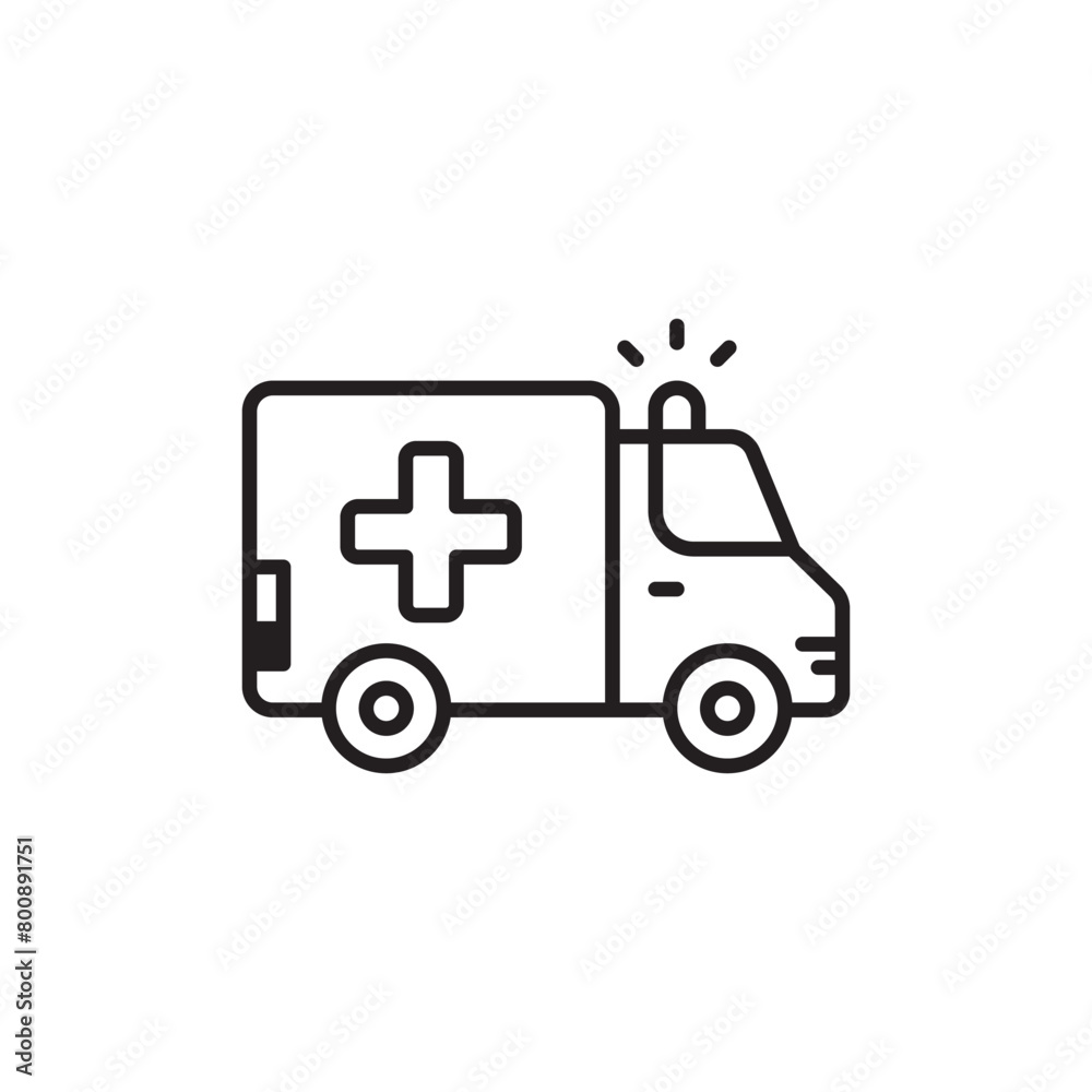 Ambulance icon design with white background stock illustration Ambulance icon design with white background stock illustration