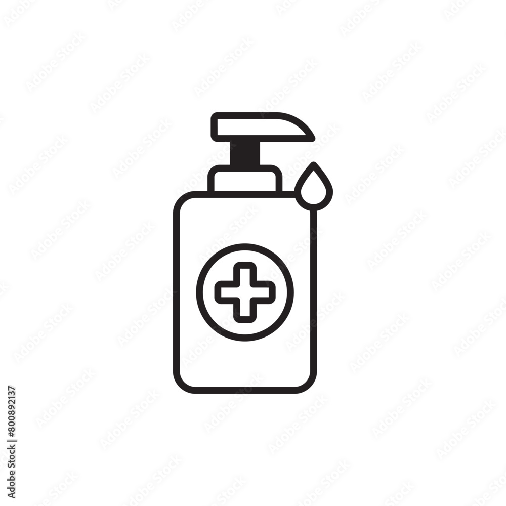 Sanitizer icon design with white background stock illustration Sanitizer icon design with white background stock illustration
