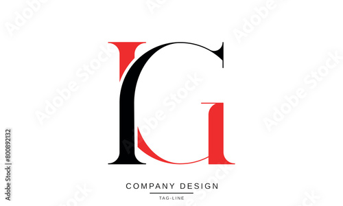 IG, GI Abstract Letters Logo Monogram Design Symbol Font Icon