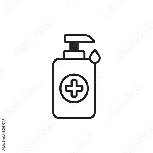 Sanitizer icon design with white background stock illustration