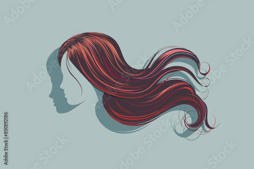 a simple flat illustration of an Hair, vector graphics
